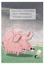 Cartoon: Schwein hoch (small) by Jan Rieckhoff tagged vegetarier,veganismus,vegan,pflanzlich,pflanzen,tierisch,fleisch,schwein,schnitzel,steak,kotelett,haxn,eisbein,schinken,wurst,gesundheit,gesund,ungesund,braten,grillen,verzehren,fett,speise,essen,ernährung,kost,kinder,schaden,schädlich,erziehung,trauma,psychologisch,psychologie,prägung,frühkindlich,cartoon,comic,karikatur,witz,jan,rieckhoff