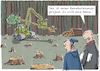 Cartoon: Wiese (small) by Jan Rieckhoff tagged wald,waldsterben,waldgebiet,forst,baum,baumstumpf,laub,nadelholz,nutzholz,holz,brett,stamm,fällen,säge,sägen,absägen,vernichten,vernichtung,roden,rodung,maschine,automatisierung,harvester,entrinden,zweig,ast,entasten,natur,verlust,umwelt,schutz,ökologie,bewahrung,nachhaltig,klima,katastrophe,erwärmung,sauerstoff,chlorophyll,renaturierung,wiederherstellung,wiese,gras,grünfläche,mensch,erholung,cartoon,karikatur,comic,witz,jan,rieckhoff