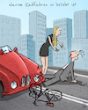 Cartoon: Zusammenstoß (small) by Jan Rieckhoff tagged auto,kfz,fahrrad,zweirad,bike,autofahrerin,radfahrer,radler,radweg,fahrradzone,fahrradstadt,verkehr,straßenverkehr,verkehrsteilnehmer,verkehrsunfall,vorsicht,aufmerksamkeit,fahrtüchtigkeit,fahruntüchtig,fahrtauglich,führerschein,fahrerlaubnis,crash,bums,blechschaden,straße,zufall,bekanntschaft,treffen,kennenlernen,zusammenstoß,paar,beziehung,verhältnis,liebe,mann,frau,hübsch,schön,blondine,cartoon,witz,comic,karikatur,jan,rieckhoff