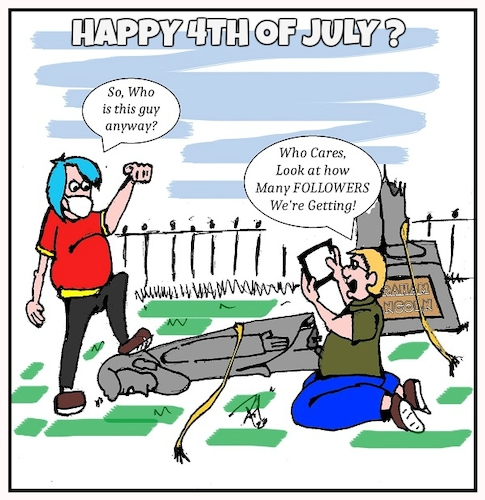 Cartoon: 4th of July 2020 (medium) by Mewanta tagged comic,independenceday,4thofjuly,2020