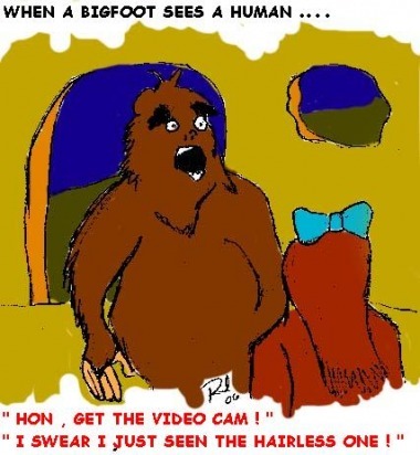 Cartoon: Bigfoot (medium) by Mewanta tagged bigfoot