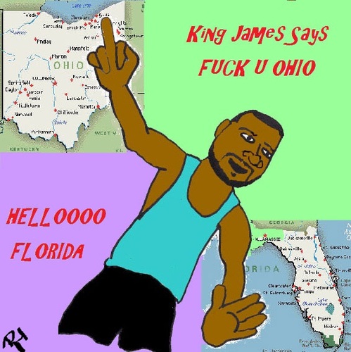 Cartoon: King James (medium) by Mewanta tagged lebron,james,ohio
