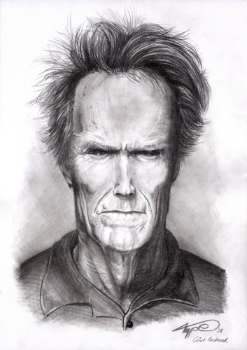 Cartoon: clint eastwood (medium) by hype tagged clint,eastwood,pencil,bleistift