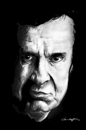 Cartoon: Johnny Cash (medium) by hype tagged artwork,hype,bleistiftzeichnung,cash,johnny,bleistift,weiß,schwarz