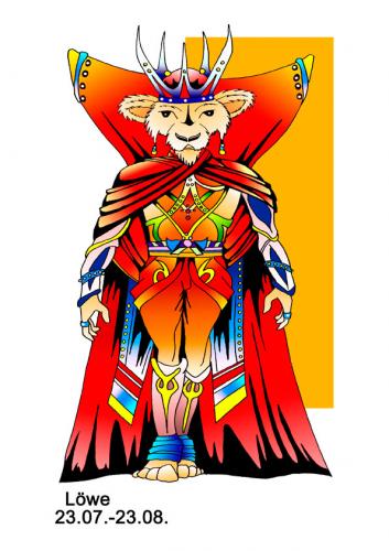 Cartoon: loewe (medium) by hype tagged character,loewe,farbe,bunt,sternzeichen