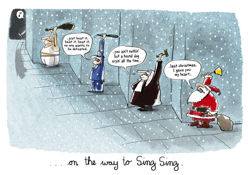 Cartoon: ... (medium) by markus-grolik tagged xmas,wehinachten,weihnachts,lieder,pop,schnulzen,weihnachtspop,musik,popmusik,urhebrrechte,gema,weihnachtszeit,verbrecen,am,gehör,grolik,cartoon