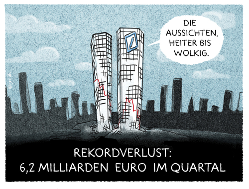 Cartoon: Deutsche Bank (medium) by markus-grolik tagged grolik,cartoon,aktie,postbank,verlustmeldung,abschreibung,kapital,rekordverlust,cryan,john,aktienkurs,street,eurowall,milliarden,chef,bank,deutsche,börse,börse,deutsche,bank,chef,milliarden,eurowall,street,aktienkurs,john,cryan,rekordverlust,kapital,abschreibung,verlustmeldung,postbank,aktie,cartoon,grolik