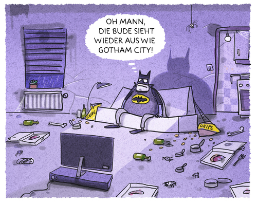 Cartoon: ... (medium) by markus-grolik tagged haushalt,batman,gotham,city,unordnung,alltag,aufräumen,recht,und,ordnung,comic,superheld,super,joker,hollywood,cartoon,grolik,haushalt,batman,gotham,city,unordnung,alltag,aufräumen,recht,und,ordnung,comic,superheld,super,joker,hollywood,cartoon,grolik