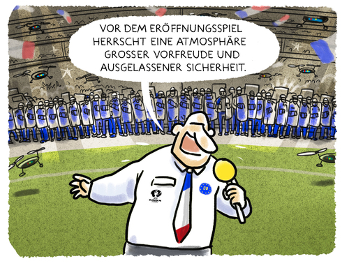 Cartoon: ... (medium) by markus-grolik tagged eröffnungsspiel,em,paris,stadion,frankreich,fussball,europameisterschaft,sicherheit,bombe,drohne,terror,tor,eröffnungsspiel,em,paris,stadion,frankreich,fussball,europameisterschaft,sicherheit,bombe,drohne,terror,tor