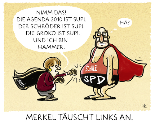 Cartoon: .... (medium) by markus-grolik tagged spd,cdu,merkel,schulz,wahlkampf,kanzlerkandidat,kanzler,mutti,deutschland,spd,cdu,merkel,schulz,wahlkampf,kanzlerkandidat,kanzler,mutti,deutschland