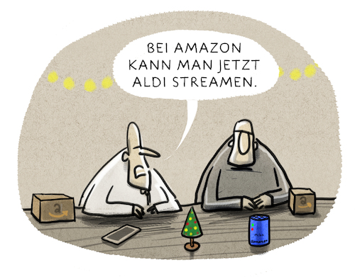 Cartoon: .... (medium) by markus-grolik tagged amazon,monopol,aldi,streamen,konzern,markt,märkte,konsum,konsumenten,usa,google,streaming,amazon,monopol,aldi,streamen,konzern,markt,märkte,konsum,konsumenten,usa,google,streaming