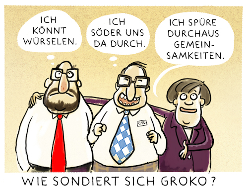 Cartoon: ... (medium) by markus-grolik tagged sondierung,csu,cdu,spd,merkel,berlin,regierungsbildung,sondieren,sondierung,csu,cdu,spd,merkel,berlin,regierungsbildung,sondieren