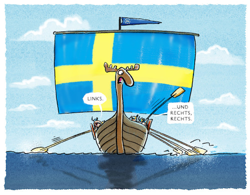 Cartoon: ... (medium) by markus-grolik tagged schweden,wahlen,rechtsruck,schwedendemokraten,rechts,national,europa,rechtspopulisten,wahlergebnis,schweden,wahlen,rechtsruck,schwedendemokraten,rechts,national,europa,rechtspopulisten,wahlergebnis
