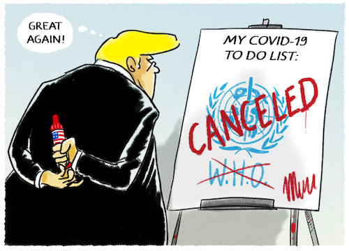 Cartoon: ... (medium) by markus-grolik tagged trump,corona,who,suendenbock,usa,krise,gesundheit,pandemie,streichung,finanzen,geld,gelder,zuschuesse,amerika,great,again,canceled,organisation,trump,corona,who,suendenbock,usa,krise,gesundheit,pandemie,streichung,finanzen,geld,gelder,zuschuesse,amerika,great,again,canceled,organisation