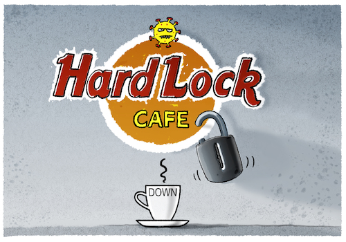 Cartoon: ... (medium) by markus-grolik tagged kaffee,einzelhandel,gastro,kafe,espresso,pandemie,corona,covid,hard,rock,lockdown,shutdwn,kaffee,einzelhandel,gastro,kafe,espresso,pandemie,corona,covid,hard,rock,lockdown,shutdwn