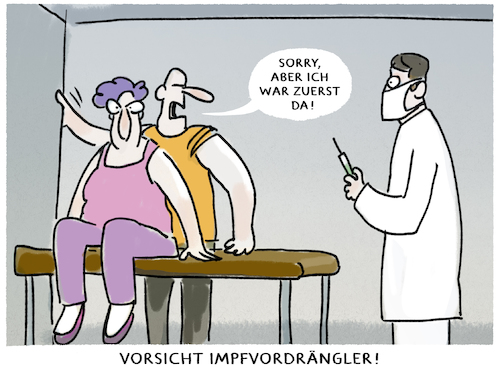 Cartoon: ... (medium) by markus-grolik tagged impfvordrängler,impfen,impfkampagne,deutschland,pandemie,corona,impfvordrängler,impfen,impfkampagne,deutschland,pandemie,corona