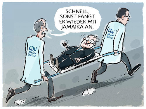 Cartoon: Abtransport (medium) by markus-grolik tagged laschet,merz,spahn,parteivorsitz,cdu,csu,jamaika,ampel,deutschland,union,merkelnachfolge,spd,laschet,merz,spahn,parteivorsitz,cdu,csu,jamaika,ampel,deutschland,union,merkelnachfolge,spd