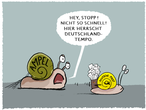 Ampel verlangsamt Postzustellung Ampel verlangsamt Postzustellung