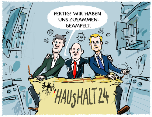 Cartoon: Ampelhaushaltseinigung... (medium) by markus-grolik tagged ampel,haushalt,deutschland,bundesregierung,schuldenbremse,fdp,spd,gruene,scholz,bundeskanzler,koalition,lindner,habeck,bundeshaushalt,haushaltskrise,ampel,haushalt,deutschland,bundesregierung,schuldenbremse,fdp,spd,gruene,scholz,bundeskanzler,koalition,lindner,habeck,bundeshaushalt,haushaltskrise