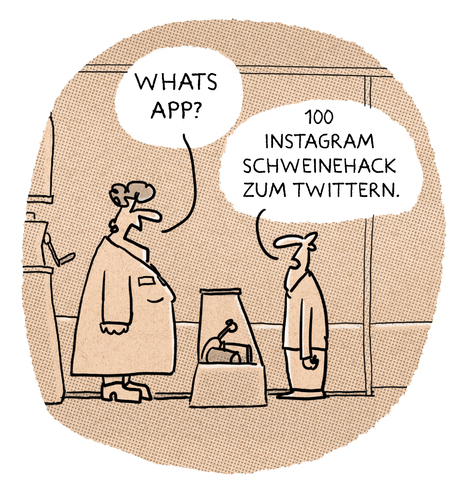 Cartoon: ..an der social Wursttheke (medium) by markus-grolik tagged social,twitter,like,shoppen,einkauf,chatten,online,sprache,internet,facebook,tweed,twittern,instagram,filterblase,mailen,posting,posten,whatsapp,network,whatsapp,instagram,twittern,tweed,facebook,internet,sprache,online,chatten,einkauf,shoppen,like,twitter,social,network