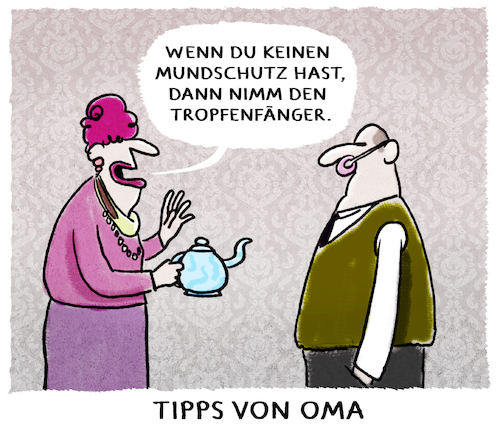 Cartoon: ...Ansteckungsbeschränkung... (medium) by markus-grolik tagged schlechte,zeiten,pandemie,ansteckungsgefahr,opa,mundschutz,mangelware,tropfenfaenger,ansteckung,corona,schlechte,zeiten,pandemie,ansteckungsgefahr,opa,mundschutz,mangelware,tropfenfaenger,ansteckung,corona