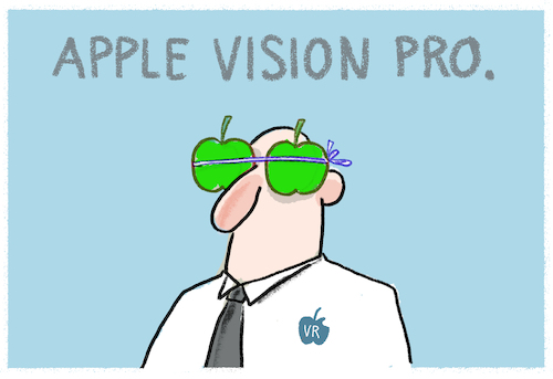 Cartoon: Apple-VR-Brille... (medium) by markus-grolik tagged tim,cook,coupertino,iphone,silikon,valley,techsteve,jobs,apple,vr,brille,virtual,reality,augmented,tim,cook,coupertino,iphone,silikon,valley,techsteve,jobs,apple,vr,brille,virtual,reality,augmented