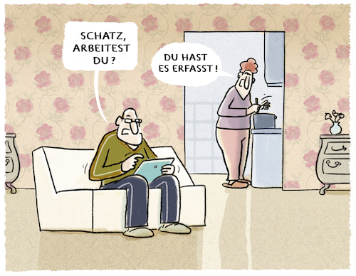 Cartoon: Arbeitszeiterfassung (medium) by markus-grolik tagged mann,frau,bezahlung,arbeit,arbeitszeiterfassung,eugh,deutschland,beruf,verwaltung,bürokratie,arbeitnehmer,arbeitgeberunternehmenstechuhr,mann,frau,bezahlung,arbeit,arbeitszeiterfassung,eugh,deutschland,beruf,verwaltung,bürokratie,arbeitnehmer,arbeitgeberunternehmenstechuhr