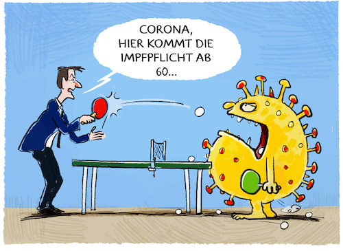 Cartoon: Aufschlag Lauterbach (medium) by markus-grolik tagged lauterbach,corona,pandemie,deutschland,ampel,spd,gesundheitsminister,impfpflicht,omikron,abstimmung,bundestag,lauterbach,corona,pandemie,deutschland,ampel,spd,gesundheitsminister,impfpflicht,omikron,abstimmung,bundestag