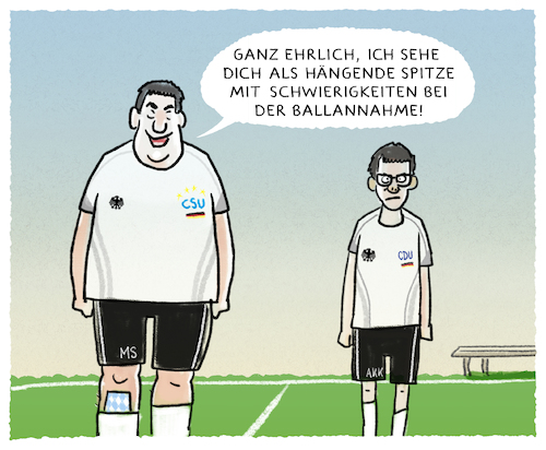 Cartoon: Aufstellung... (medium) by markus-grolik tagged söder,csu,cdu,akk,kramp,karrenbauer,kanzlerkandidatur,kanzlerkandidat,groko,merkel,bayern,berlin,nachfolger,söder,csu,cdu,akk,kramp,karrenbauer,kanzlerkandidatur,kanzlerkandidat,groko,merkel,bayern,berlin,nachfolger