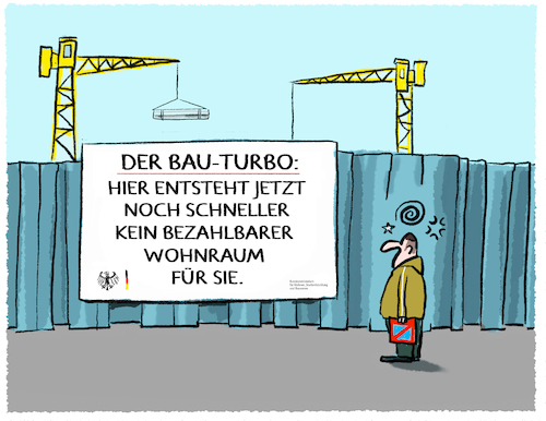 Cartoon: Bau-Turbo (medium) by markus-grolik tagged turbo,booster,beschleunigung,tempo,wahlversprechen,sozialer,wohnungsbau,bundesregierung,bauprojekte,bebauungsplaene,bundesbauministerin,verena,hubertz,leerstand,gewerbeflaechen,bueros,investoren,immobilien,bundesbauministerium,turbo,booster,beschleunigung,tempo,wahlversprechen,sozialer,wohnungsbau,bundesregierung,bauprojekte,bebauungsplaene,bundesbauministerin,verena,hubertz,leerstand,gewerbeflaechen,bueros,investoren,immobilien,bundesbauministerium