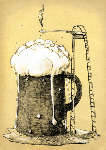 Cartoon: Bier (medium) by markus-grolik tagged trinken,als,sport