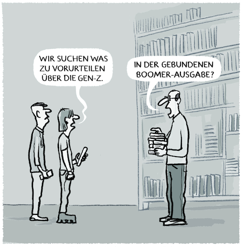Cartoon: Boomer... (medium) by markus-grolik tagged boomer,genz,alter,generationen,vorurteile,gen,arbeitsmoral,gesellschaft,ausbildung,bildung,deutschland,boomer,genz,alter,generationen,vorurteile,gen,arbeitsmoral,gesellschaft,ausbildung,bildung,deutschland