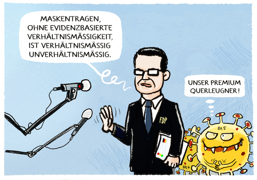 Cartoon: Buschmann... (medium) by markus-grolik tagged buschmann,omikron,sommerwelle,pandemie,masken,deutschland,fdp,ansteckung,inzidenzen,ba,corona,lauterbach,ampel,praevention,maskenpflicht,innenräume,buschmann,omikron,sommerwelle,pandemie,masken,deutschland,fdp,ansteckung,inzidenzen,ba,corona,lauterbach,ampel,praevention,maskenpflicht,innenräume