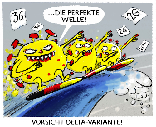 Cartoon: Delta (medium) by markus-grolik tagged welle,delta,variante,mutante,ansteckungsgefahr,impfung,impfschutz,corona,covid,booster,2g,3g,grissveranstaltung,geimpfte,genesene,gestestete,deutschland,welle,delta,variante,mutante,ansteckungsgefahr,impfung,impfschutz,corona,covid,booster,2g,3g,grissveranstaltung,geimpfte,genesene,gestestete,deutschland