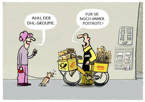 Cartoon: Deutsche Post heißt DHL-Group (medium) by markus-grolik tagged deutsche,post,dhl,group,duetschland,logistik,briefe,postverkehr,postbote,international,deutsche,post,dhl,group,duetschland,logistik,briefe,postverkehr,postbote,international