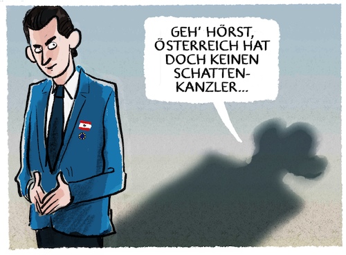 Cartoon: Donaumonarch... (medium) by markus-grolik tagged kurz,schattenkanzler,oesterreich,oevp,ruecktritt,wien,kurz,schattenkanzler,oesterreich,oevp,ruecktritt,wien