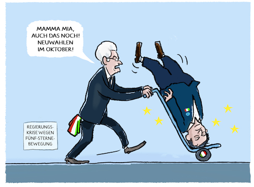 Cartoon: Draghi Rücktritt (medium) by markus-grolik tagged italien,draghi,ruecktritt,neuwahlen,fuenf,sterne,regierungskrise,rom,mattarella,italien,draghi,ruecktritt,neuwahlen,fuenf,sterne,regierungskrise,rom,mattarella