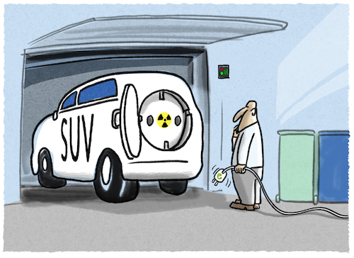 Cartoon: ..Energie... (medium) by markus-grolik tagged auto,verbrauch,suv,bolide,limousine,volkswagen,statussymbol,daimler,bmw,tesla,mobilität,atomstrom,verbrauchsarm,kleinwagen,wirtschaft,wahnsinn,auto,verbrauch,suv,bolide,limousine,volkswagen,statussymbol,daimler,bmw,tesla,mobilität,atomstrom,verbrauchsarm,kleinwagen,wirtschaft,wahnsinn