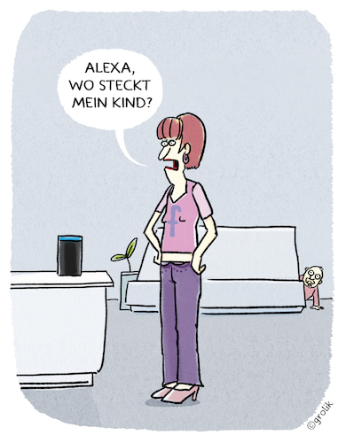 Cartoon: ...Erziehung... (medium) by markus-grolik tagged amazon,alexa,erziehung,mutter,kind,eltern,smart,home,amazon,alexa,erziehung,mutter,kind,eltern,smart,home