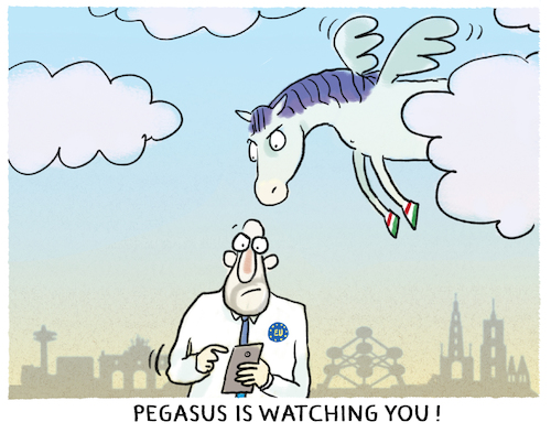 Cartoon: EU-Cloudservice... (medium) by markus-grolik tagged bruessel,pegasus,eu,europa,ungarn,ueberwachung,ausspaehen,orban,cloud,cloudservice,bruessel,pegasus,eu,europa,ungarn,ueberwachung,ausspaehen,orban,cloud,cloudservice