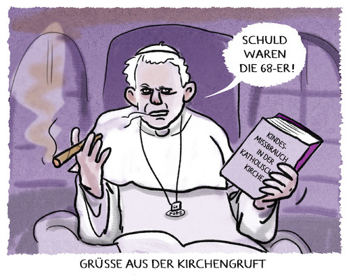 Cartoon: Ex-Papst... (medium) by markus-grolik tagged benedikt,empoerung,missbrauch,skandal,kirche,vatikan,papst,kindesmissbrauch,68,benedikt,empoerung,missbrauch,skandal,kirche,vatikan,papst,kindesmissbrauch,68