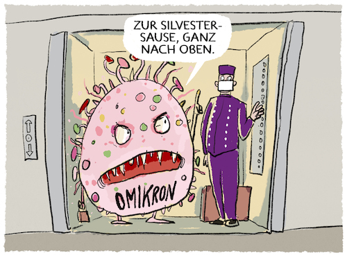 Cartoon: Exponentiell... (medium) by markus-grolik tagged silvester,omikron,ausbreitung,ansteckung,pandemie,virus,mutation,exponentiell,exponentielles,wachstum,deutschland,delta,welle,lift,liftboy,oben,hoch,hoehe,silvester,omikron,ausbreitung,ansteckung,pandemie,virus,mutation,exponentiell,exponentielles,wachstum,deutschland,delta,welle,lift,liftboy,oben,hoch,hoehe