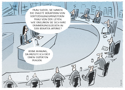 Cartoon: externe Berater... (medium) by markus-grolik tagged karin,suder,ursula,von,der,leyen,berater,affaere,verteidigungsministerin,steuergeld,verschwendung,vetternwirtschaft,korruption,it,berlin,groko,karin,suder,ursula,von,der,leyen,berater,affaere,verteidigungsministerin,steuergeld,verschwendung,vetternwirtschaft,korruption,it,berlin,groko