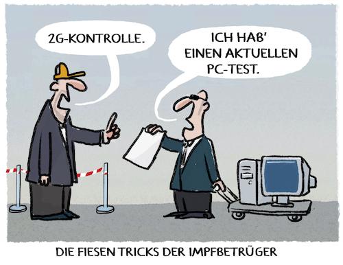 Cartoon: Fälschungen... (medium) by markus-grolik tagged 2g,impfbetrug,faelscher,test,impfausweis,impfnachweis,kontrolle,impfbetrueger,faelschungen,betrug,2g,impfbetrug,faelscher,test,impfausweis,impfnachweis,kontrolle,impfbetrueger,faelschungen,betrug