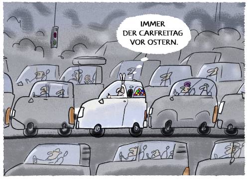 Cartoon: Feiertagsverkehr (medium) by markus-grolik tagged ostern,stau,reiseverkehr,karfreitag,osterhase,carfreitag,auto,mobiltaet,verkehr,verkehrswende,strasse,autobahn,ostern,stau,reiseverkehr,karfreitag,osterhase,carfreitag,auto,mobiltaet,verkehr,verkehrswende,strasse,autobahn