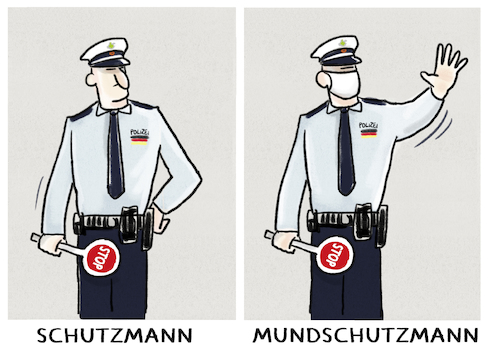 Cartoon: Föderale Ordnungsstrafe... (medium) by markus-grolik tagged polizist,mundschutz,vorschrift,pflicht,bestimmung,mundschutzmann,corona,mundschutzpflicht,polizei,ordnungsstrafen,deutschland,foederalismus,bundeslaender,polizist,mundschutz,vorschrift,pflicht,bestimmung,mundschutzmann,corona,mundschutzpflicht,polizei,ordnungsstrafen,deutschland,foederalismus,bundeslaender