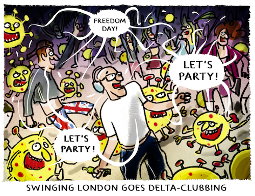 Cartoon: Freedom Day (medium) by markus-grolik tagged freedom,day,london,delta,clubs,england,freiheit,corona,infektion,ansteckung,masken,inzidenz,mutationen,varianten,covid19,disco,freedom,day,london,delta,clubs,england,freiheit,corona,infektion,ansteckung,masken,inzidenz,mutationen,varianten,covid19,disco