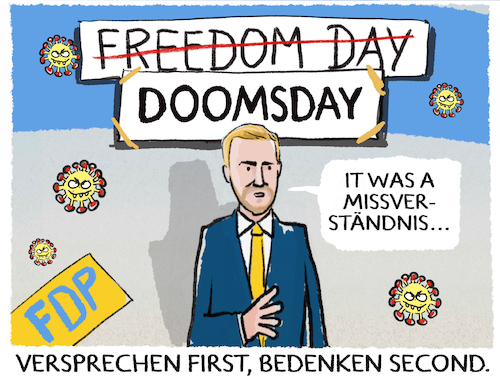 Cartoon: Freiheit (medium) by markus-grolik tagged fdp,freedom,day,doomsday,wahlversprechen,wahlkampf,pandemie,ampel,regierung,notlage,fdp,freedom,day,doomsday,wahlversprechen,wahlkampf,pandemie,ampel,regierung,notlage