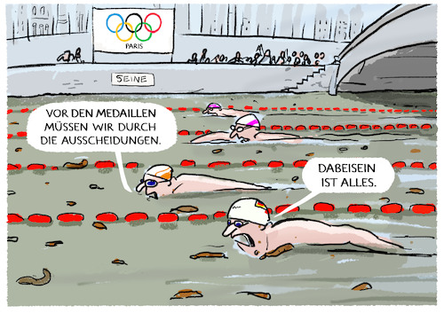 Freiwasserschwimmen in Paris Freiwasserschwimmen in Paris