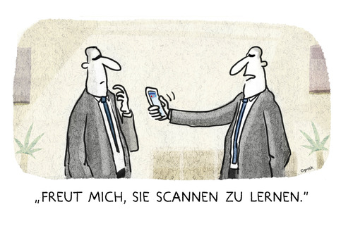 Cartoon: Ganz unter uns... (medium) by markus-grolik tagged bekannte,grolikfreunde,cartoon,co,und,google,visitenkartefacebook,adressen,manager,networking,social,smartphone,wirtschaft,arbeitsleben,bewerbung,daten